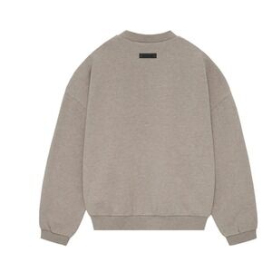 Fear of God Essentials Crewneck Sweatshirt Mens M Core Heather Beige Side Pocket